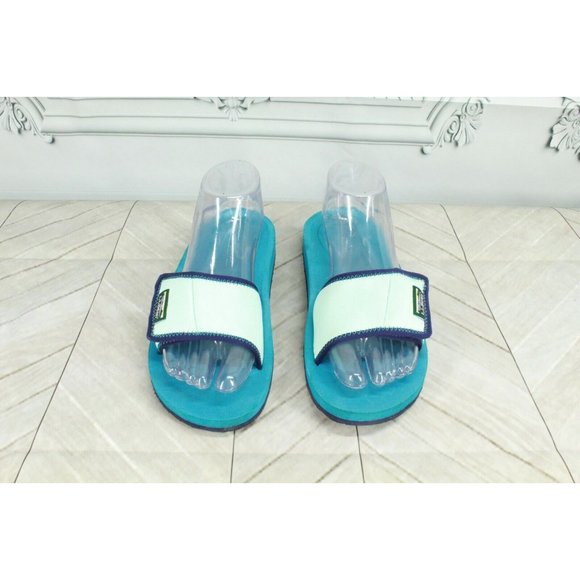 LL Bean Teal Canvas Adjustable Strap Slide Sandal Size 5 - Picture 5 of 8